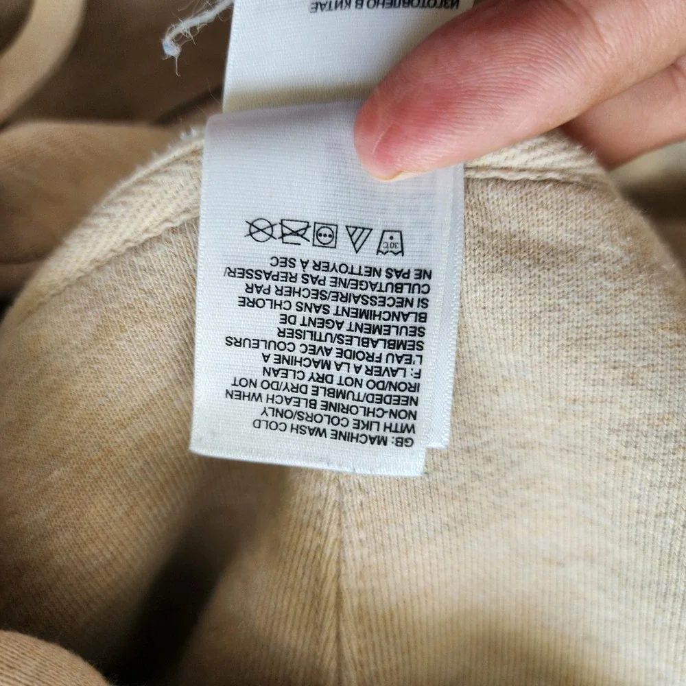 ⭐️ The North Face Mens Half Dome Pullover Hoodie Beige Oatmeal Logo Sweatshirt M